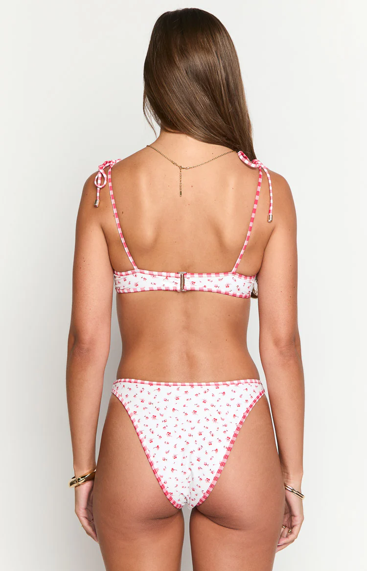 9.0 Swim Bianca Red Floral Bikini Top - Image 5
