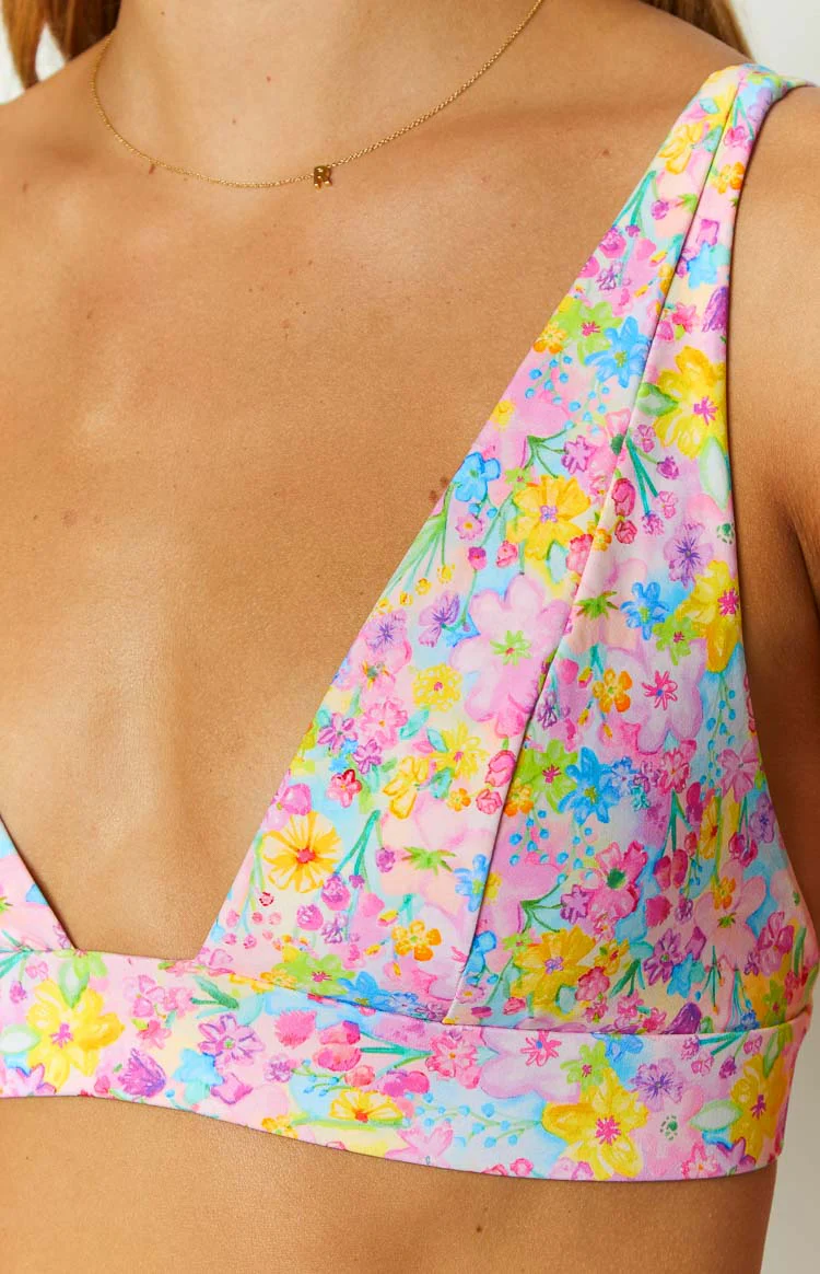 9.0 Swim Byron Painted Floral Bikini Top - Image 5