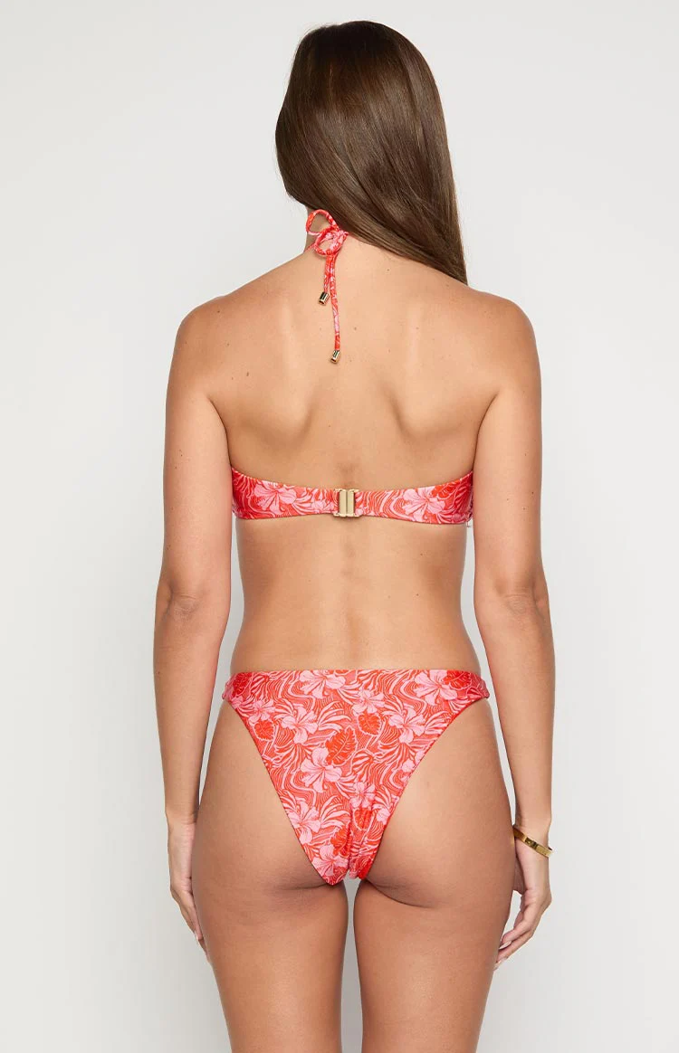 9.0 Swim Cove Pink Floral Bikini Top - Image 5