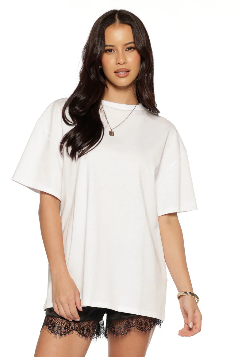 Alba Plain White Tee - Image 2