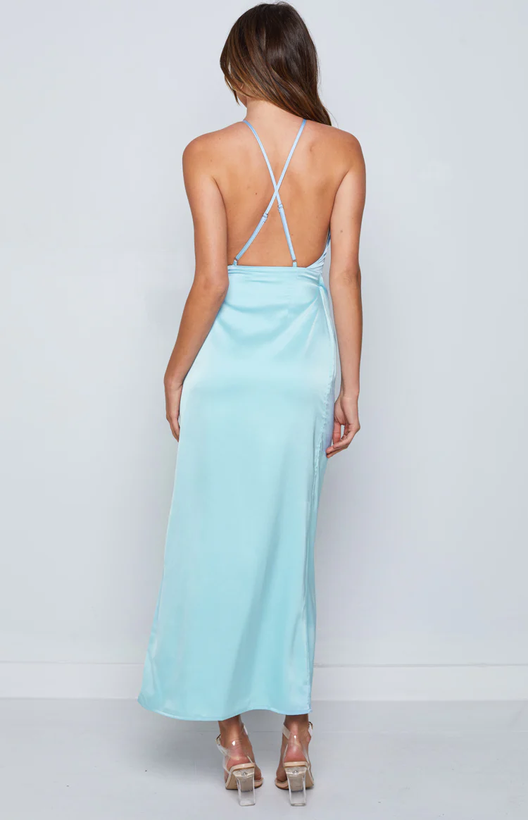 Amia Blue Maxi Formal Dress - Image 10