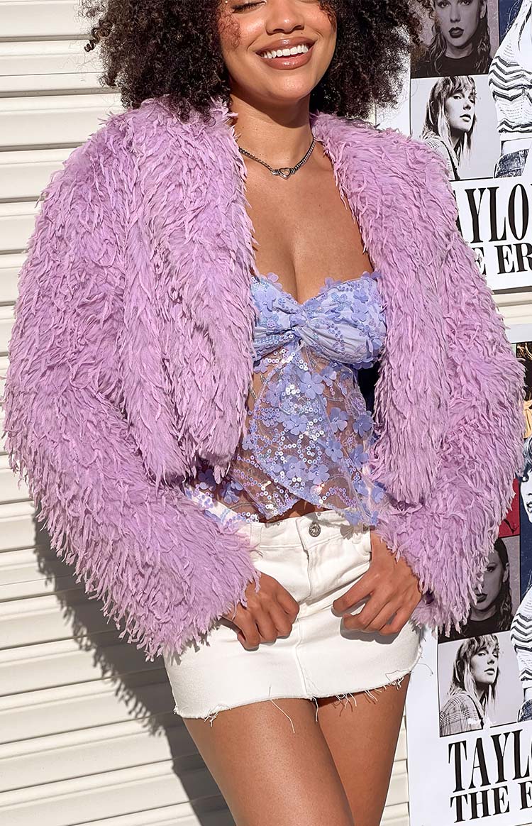 Amy Purple Fringe Jacket - Image 9
