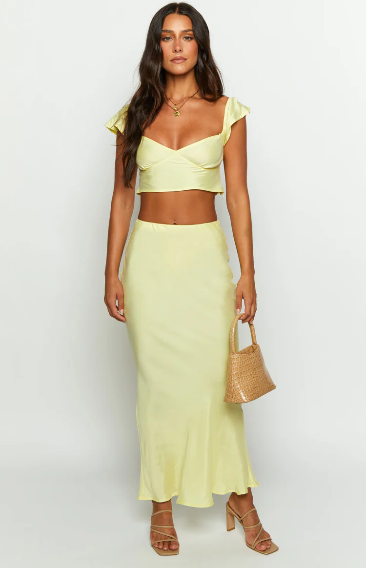 Anna Yellow Maxi Skirt - Image 3