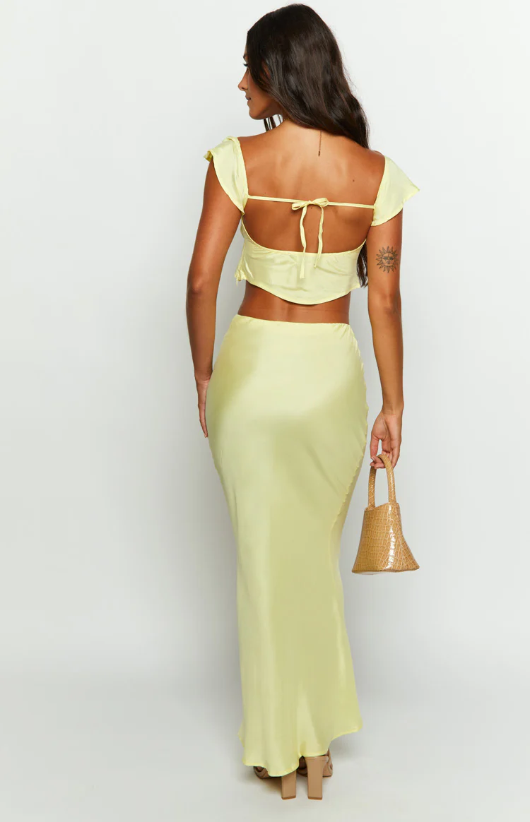 Anna Yellow Maxi Skirt - Image 4