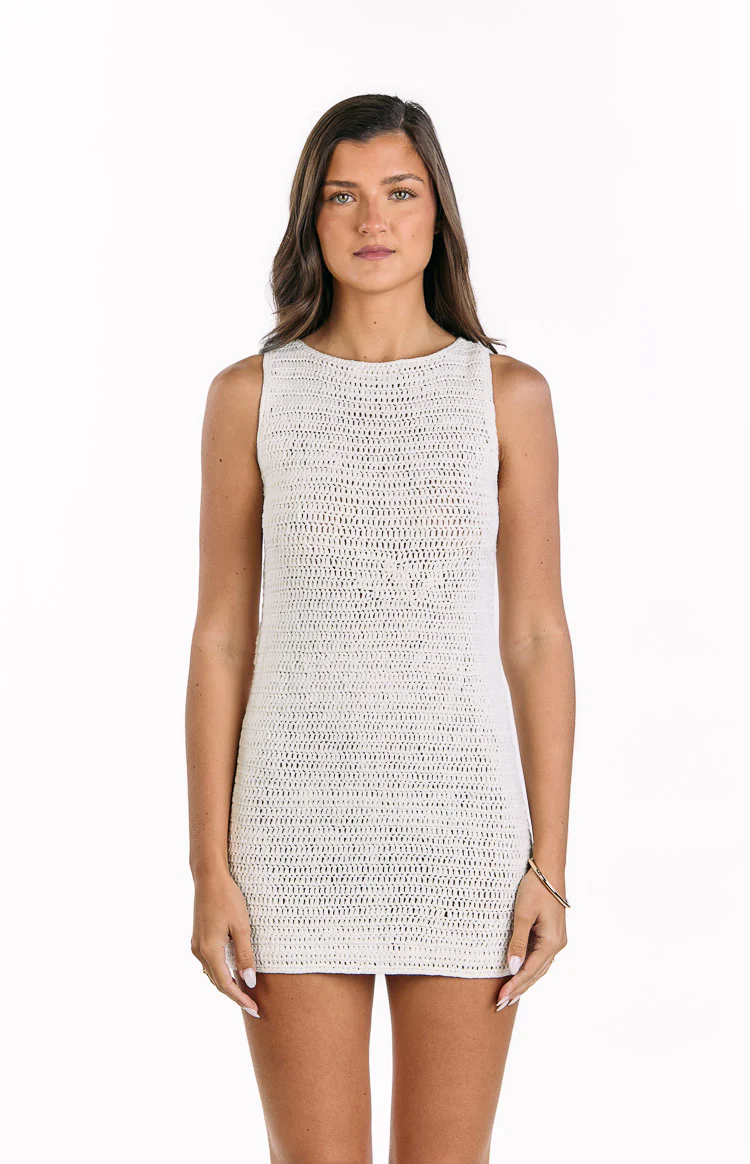 Annalee Cream Crochet Mini Dress - Image 7