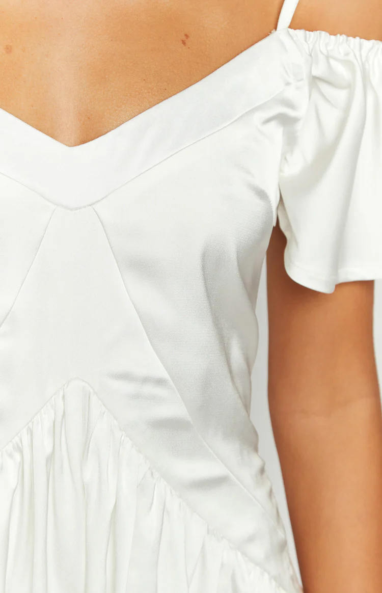 Asher White Satin Playsuit - Image 5