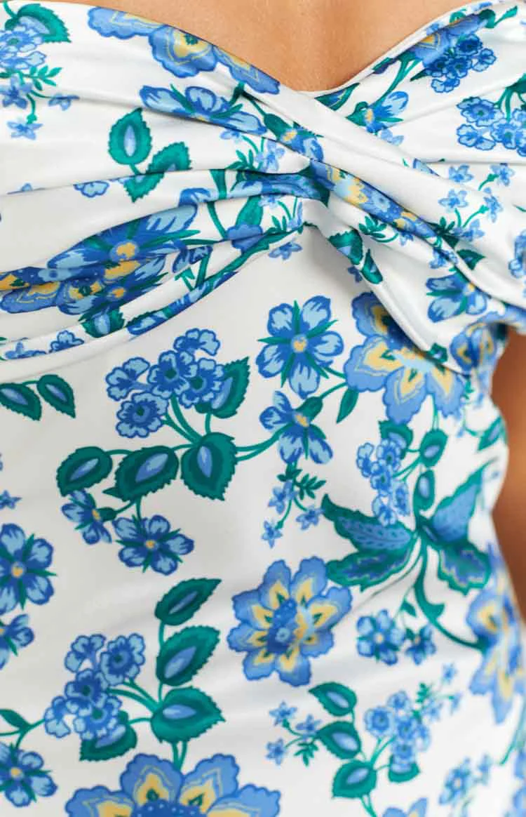 Ashley Blue Floral Formal Maxi Dress - Image 6