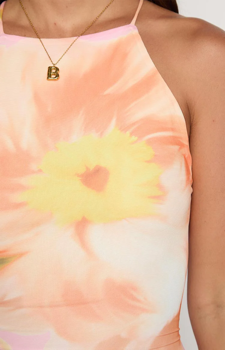 Ashton Pink Floral Kisses Maxi Dress - Image 6