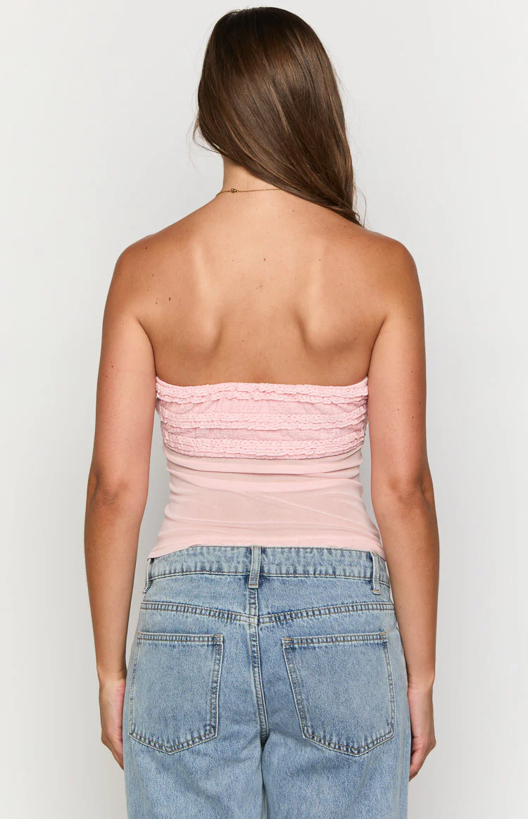 Aubrielle Pink Ruffle Top - Image 5