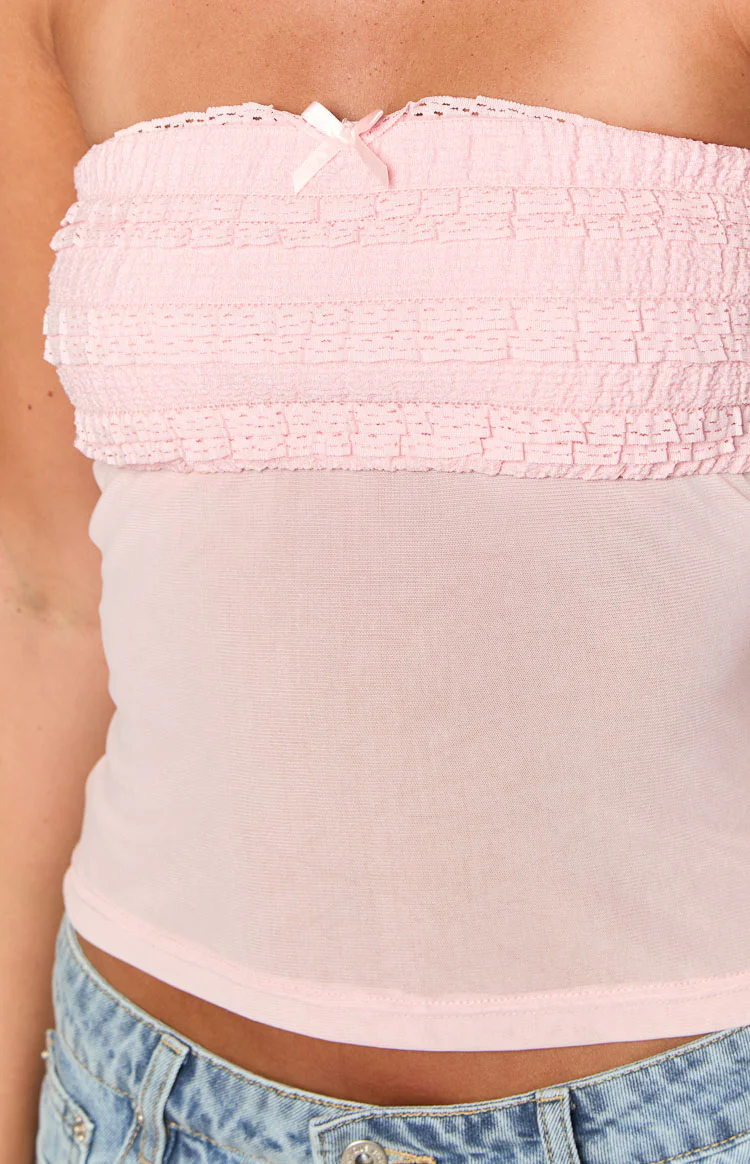 Aubrielle Pink Ruffle Top - Image 7