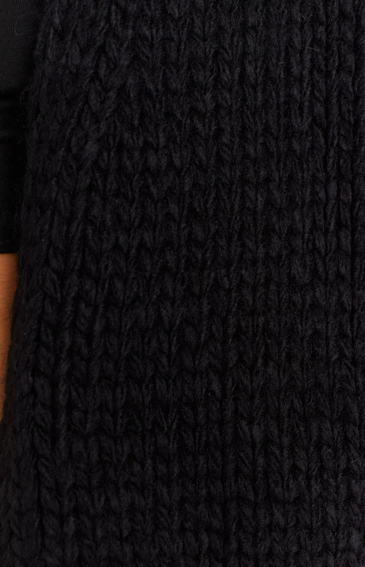 Bad Habits Black Knit Cardigan - Image 9