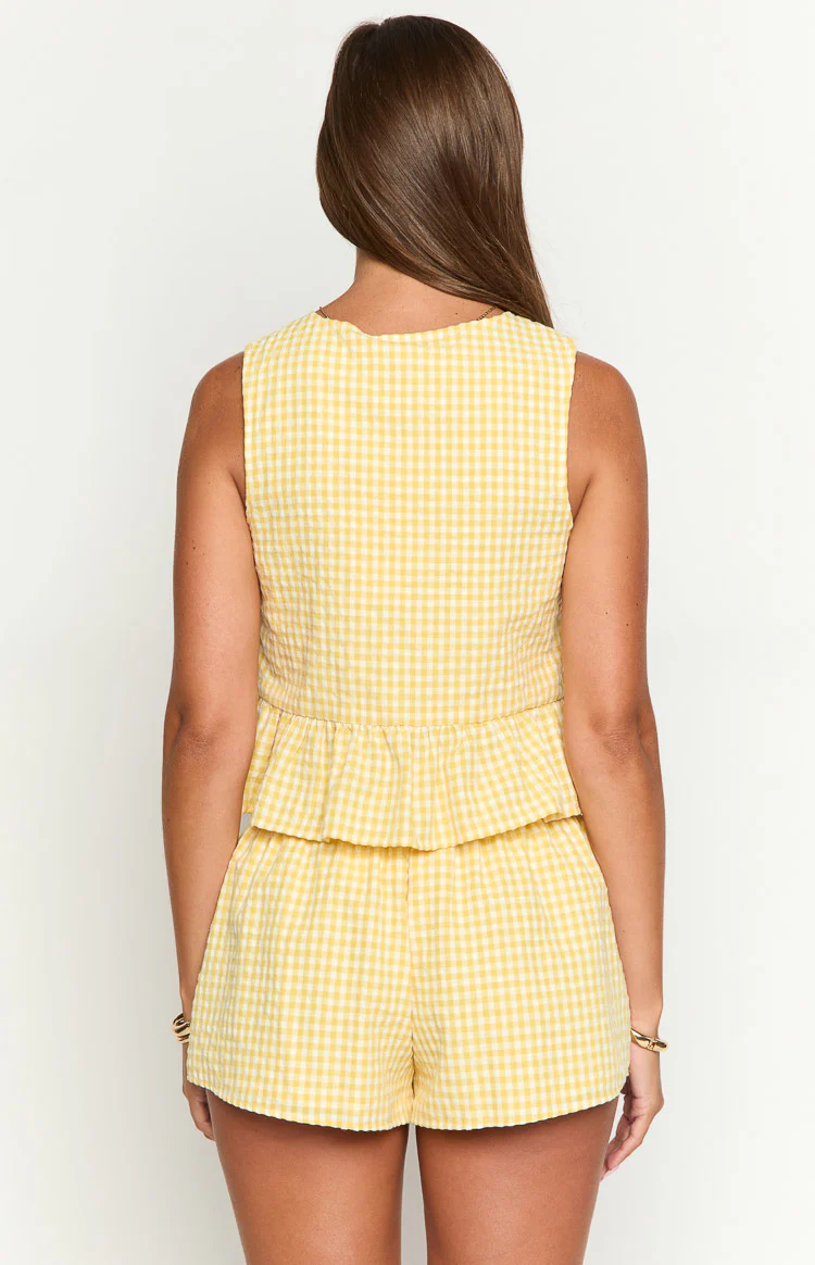 Baxter Yellow Gingham Top - Image 5