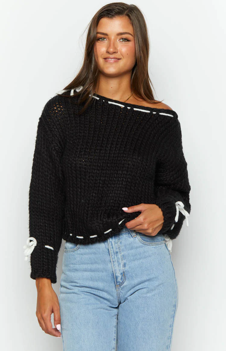 Bea Black Sweater - Image 2
