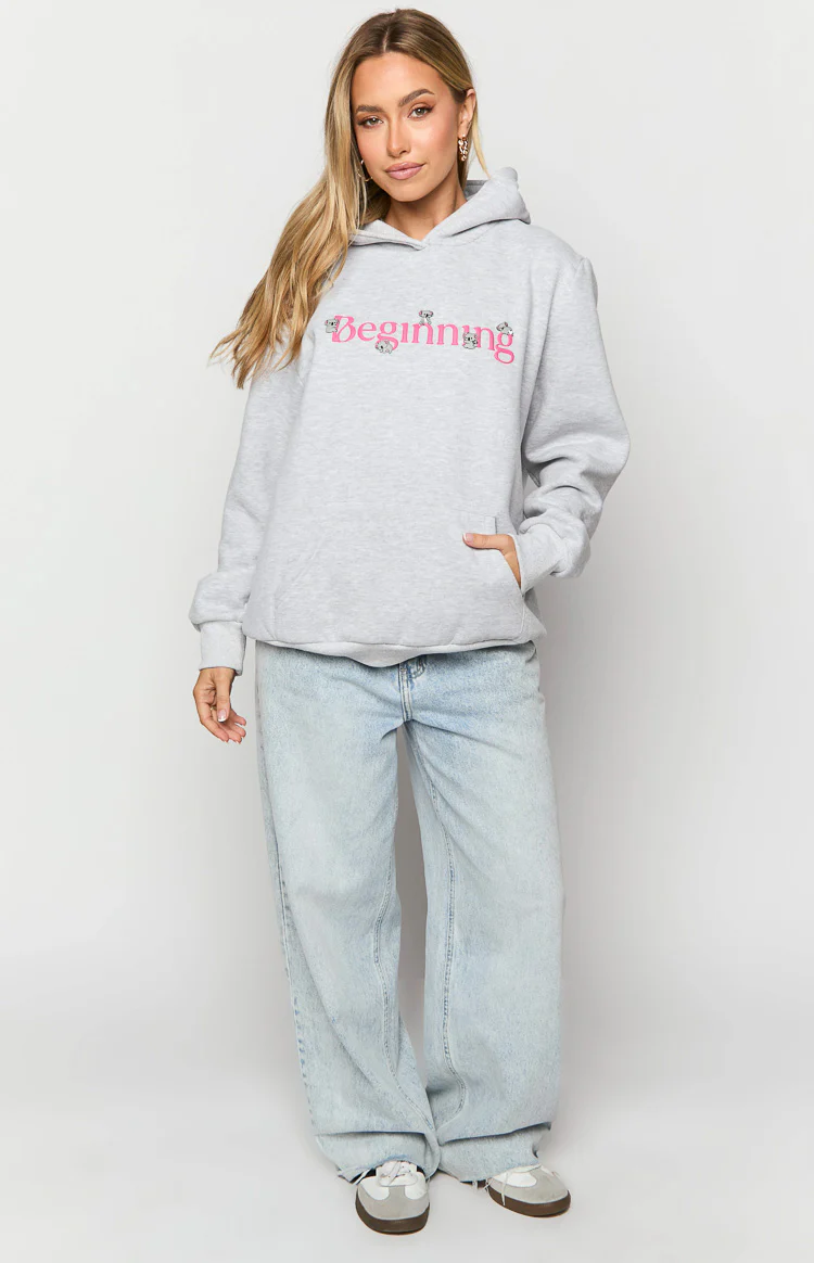 Beginning Grey Marl Koala Bubble Hoodie - Image 2