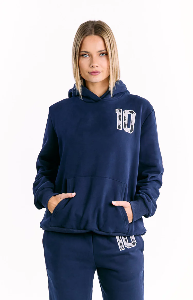 Beginning Navy Leopard Star Hoodie - Image 2