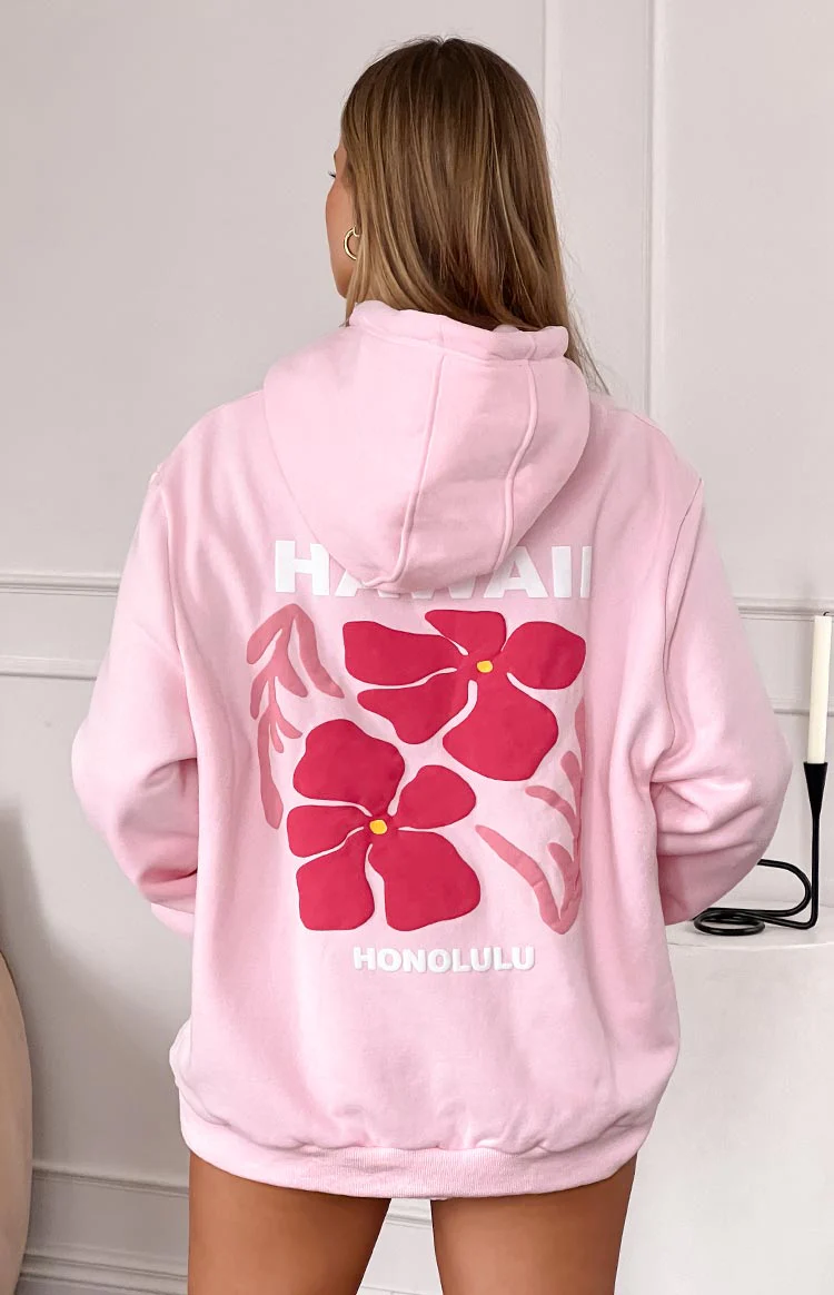 Beginning Pink Hawaii Hoodie - Image 11