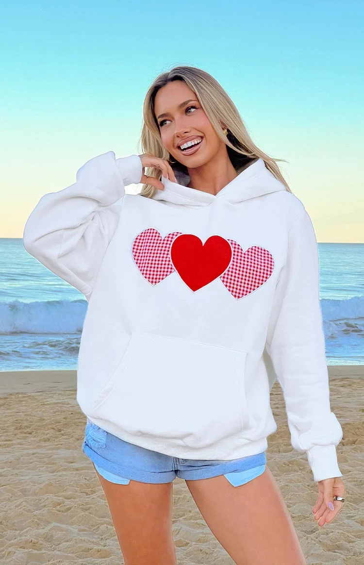 Beginning White And Red Heart Hoodie - Image 8