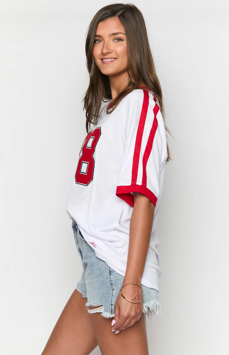 Beginning White Jersey Mini Dress - Image 6