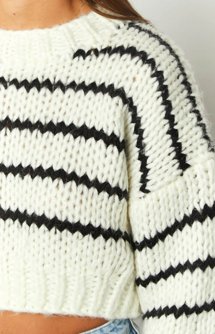 Belmont White Striped Sweater - Image 6