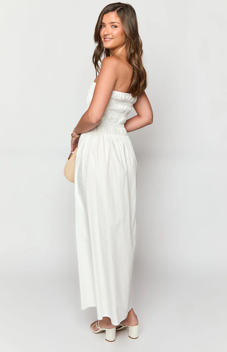 Benetti White Strapless Maxi Dress - Image 5
