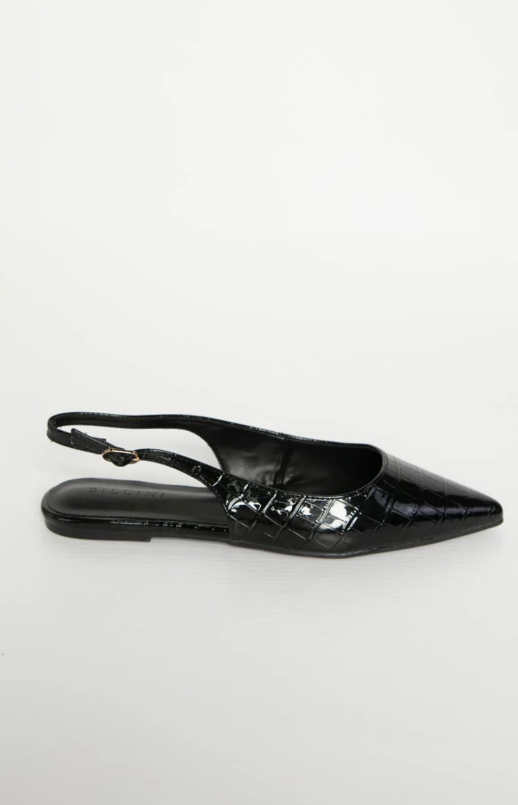 Billini Henna Black Patent Croc Mule - Image 3