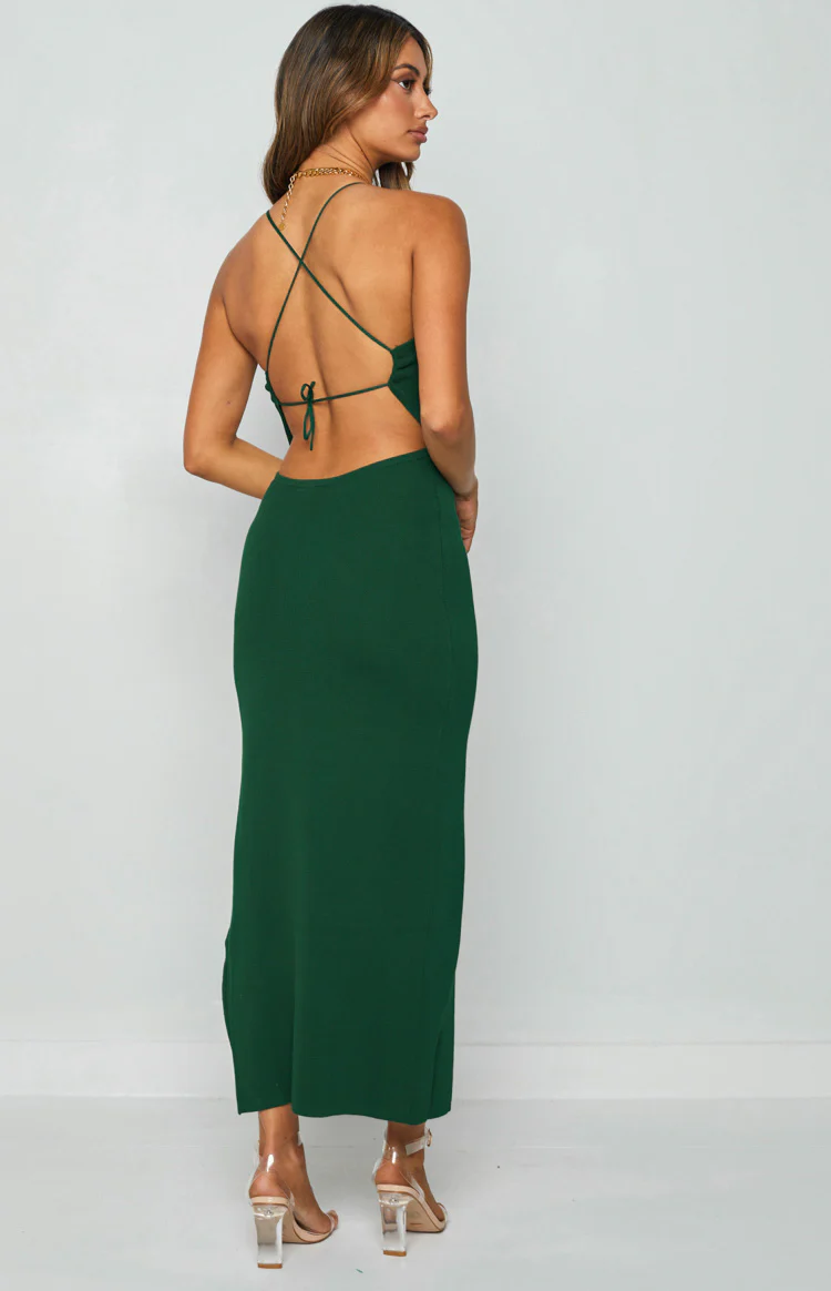 Blondie Midi Dress Emerald - Image 7