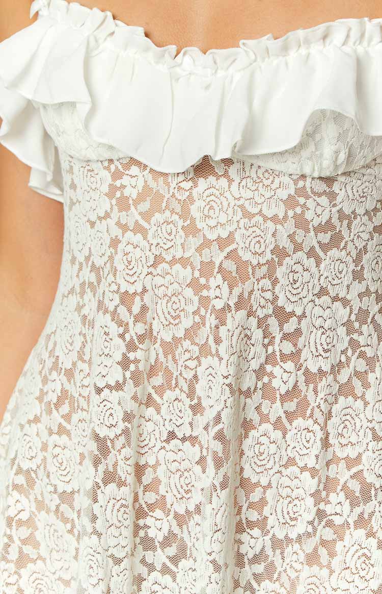 Bodhi White Lace Mini Dress - Image 6