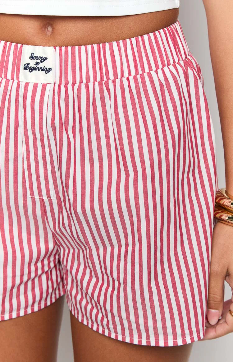 Brad Red Stripe Boxer Shorts - Image 6
