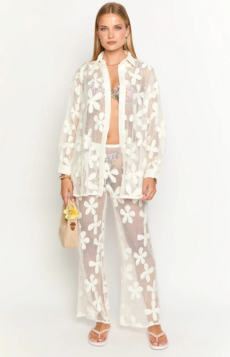 Bronwyn White Long Sleeve Mini Dress - Image 3