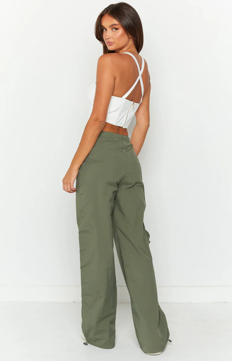 Bronx Khaki Drawcord Cargo Pants - Image 5