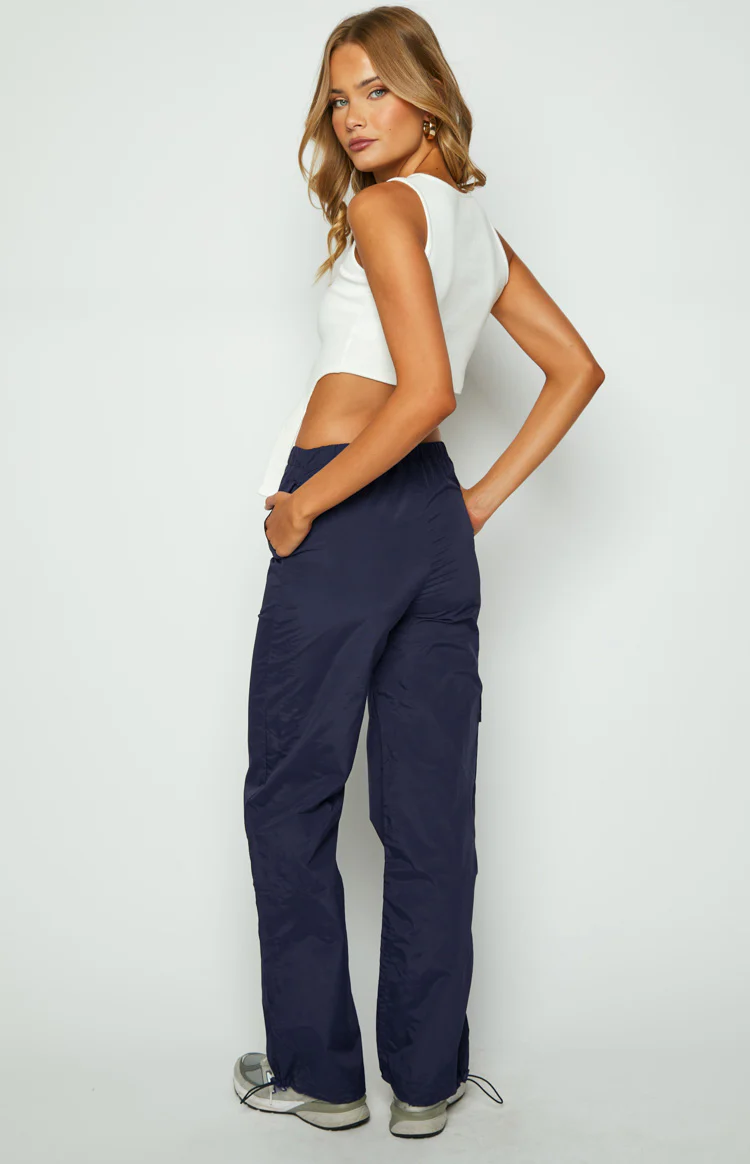 Bronx Navy Drawcord Cargo Pants - Image 9