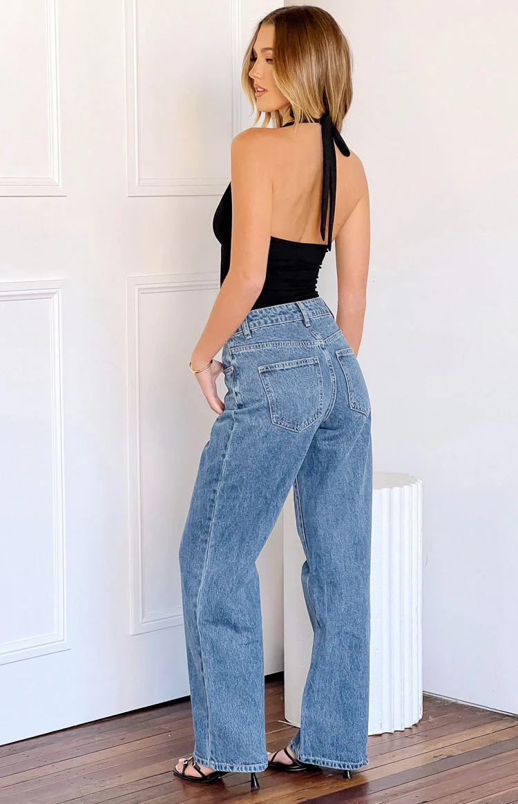 Calliope Mid Wash Mid Rise Slouchy Jeans - Image 17