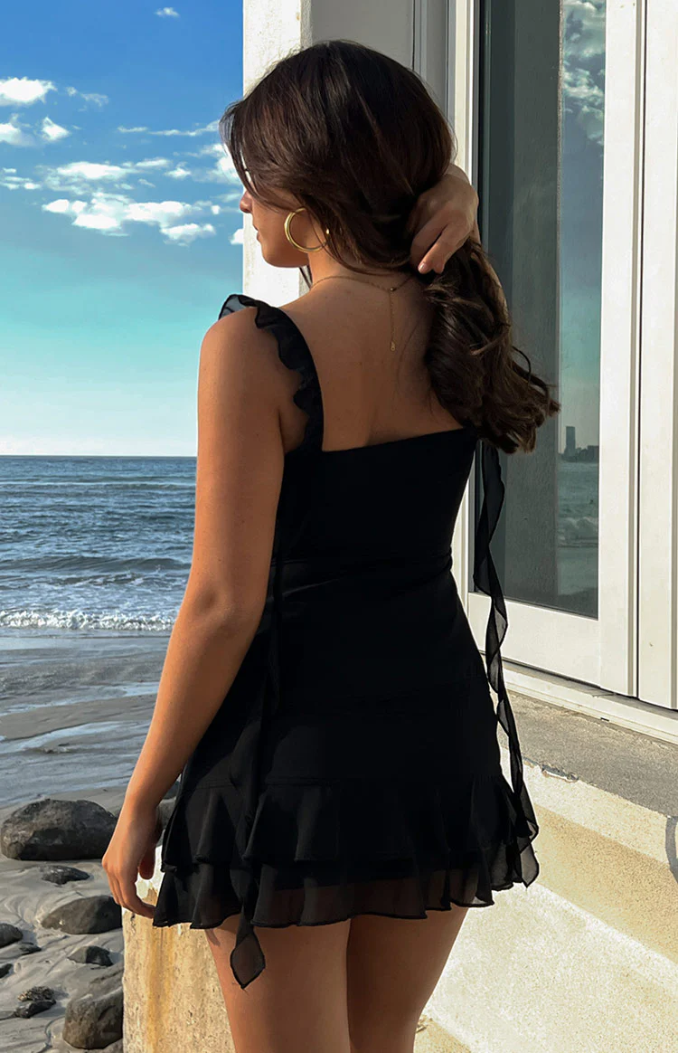 Caspian Black Chiffon Top - Image 10