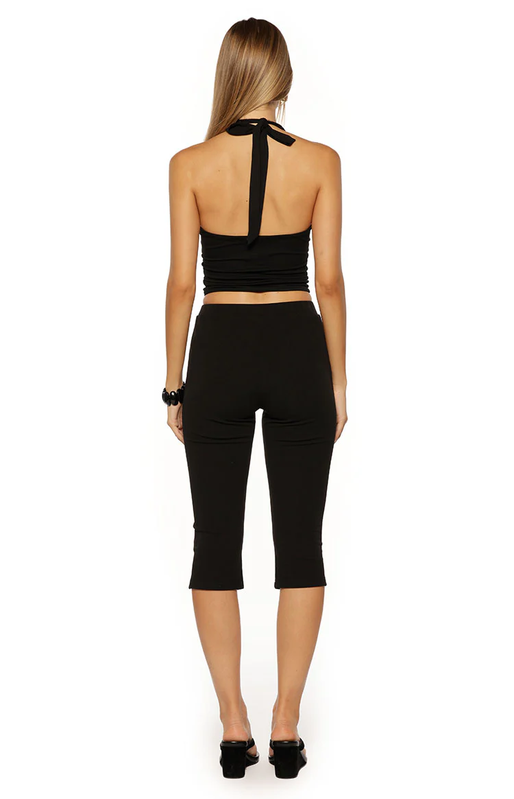 City Lights Black Jersey Capri Pants - Image 4