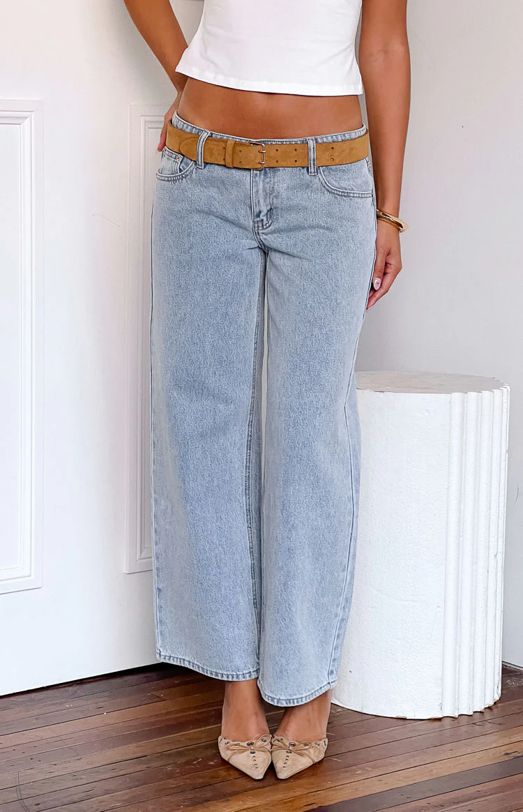 Clara Star Light Wash Denim Low Rise Jeans - Image 11