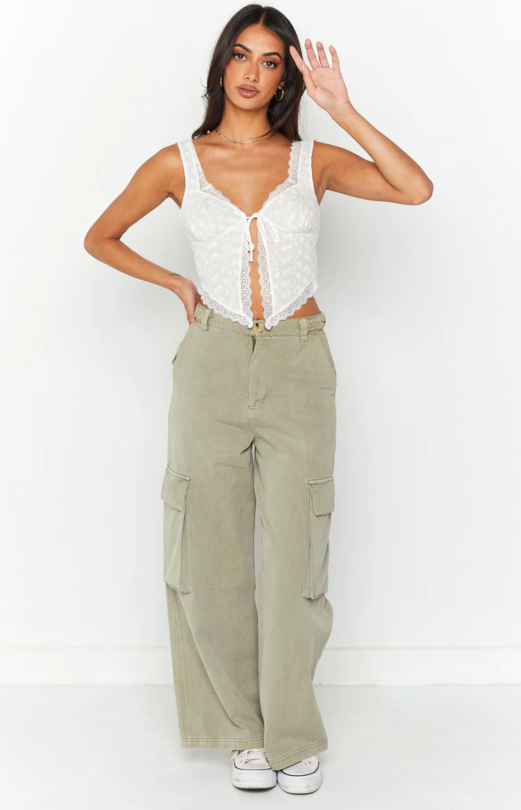Claudia White Tie Front Top - Image 3