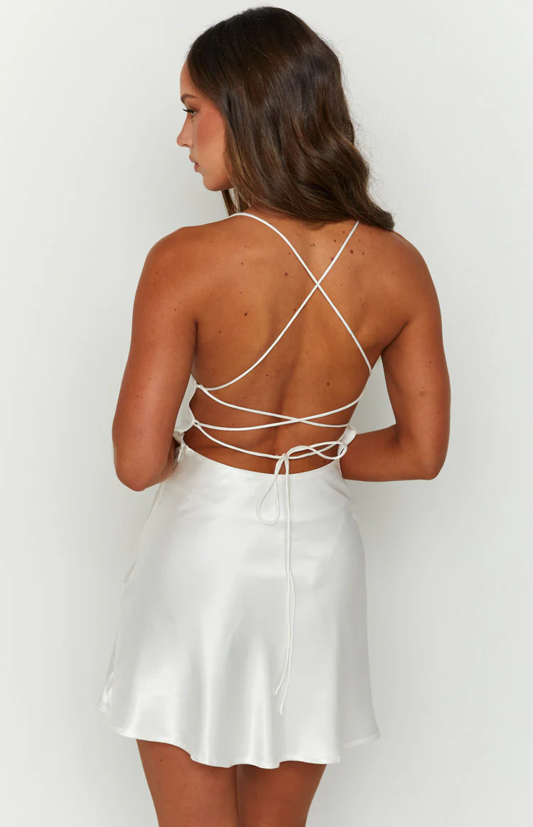 Come and Get It White Party Dress - Image 5