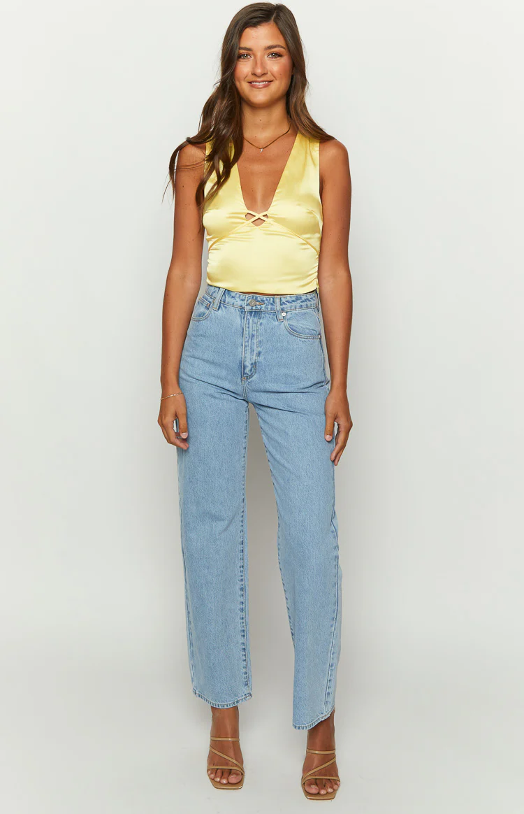 Daffodil Yellow Satin Top - Image 5