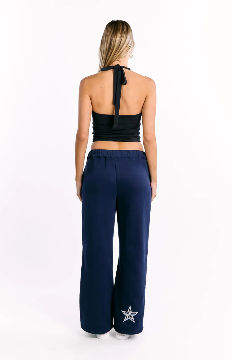 Dania Navy Leopard Star Track Pants - Image 5