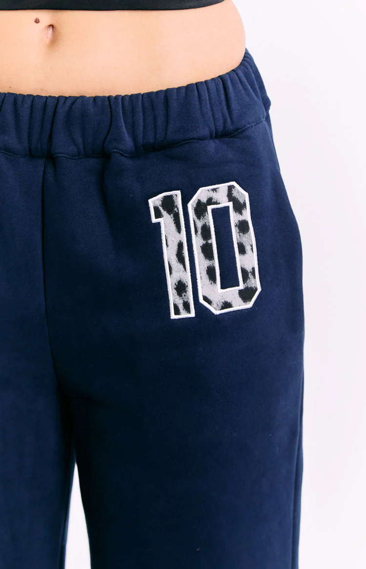 Dania Navy Leopard Star Track Pants - Image 6
