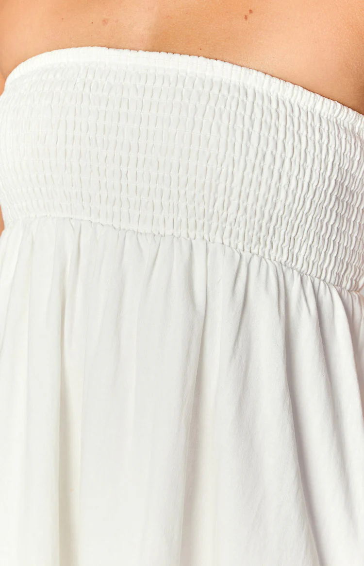 Daria White Strapless Mini Dress - Image 6