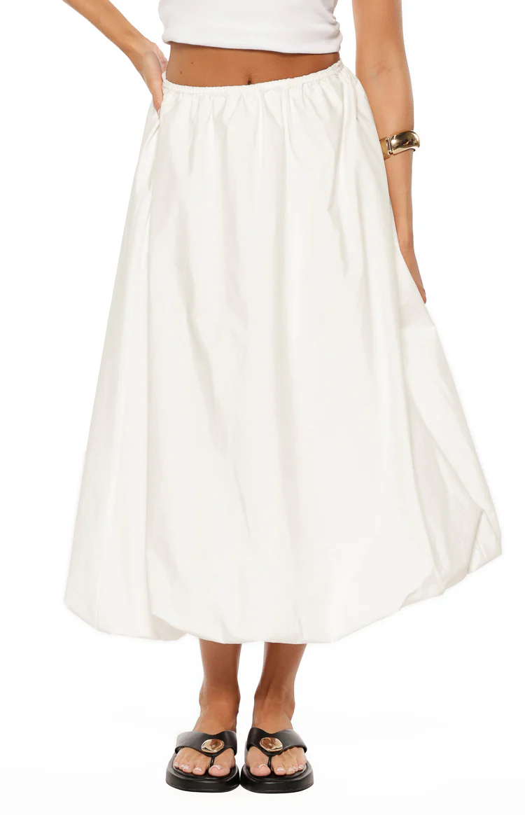 Dorothy White Bubble Hem Skirt - Image 2