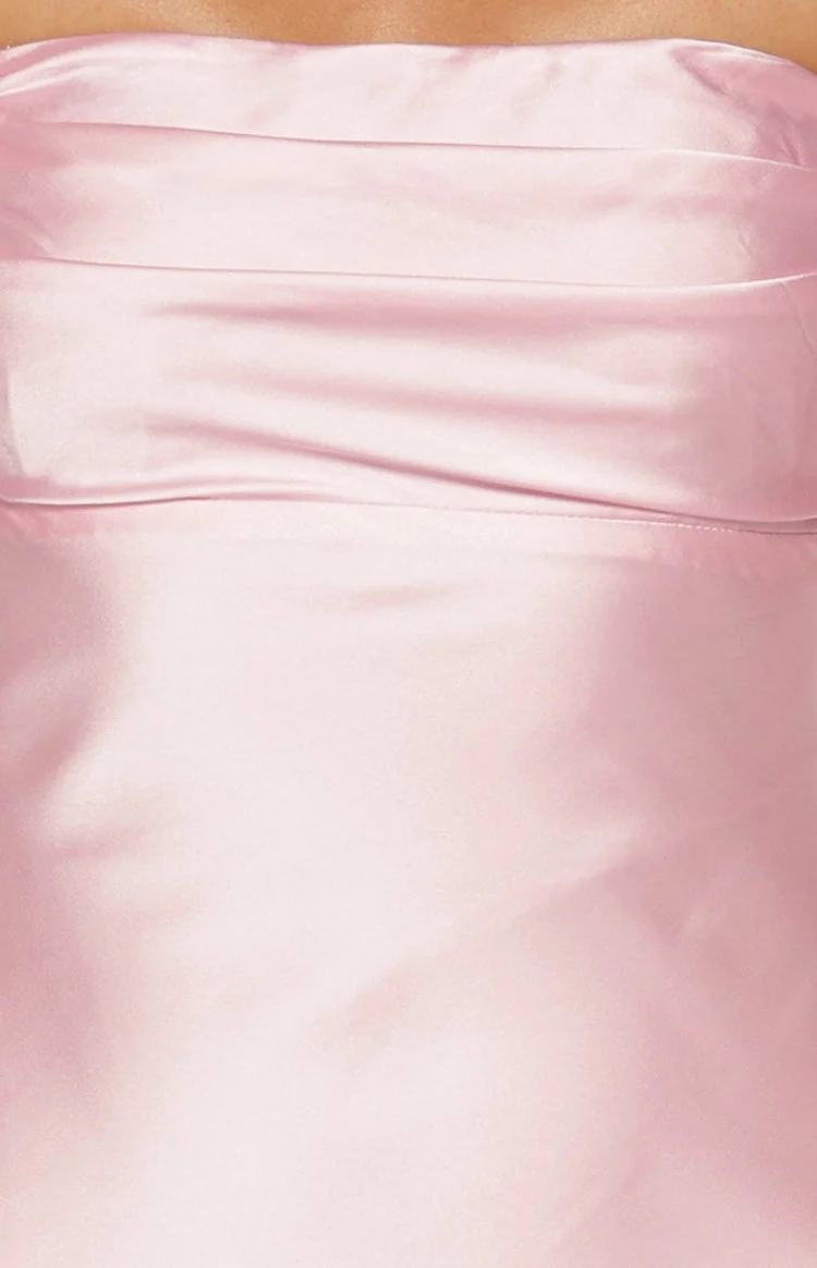 Ella Light Pink Off Shoulder Formal Maxi Dress - Image 8