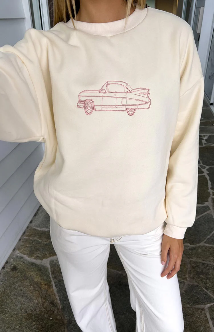 Elodie Cream Crew Neck Sweater - Image 10