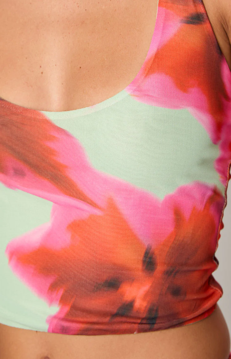 Elsa Green Floral Halter Top - Image 6