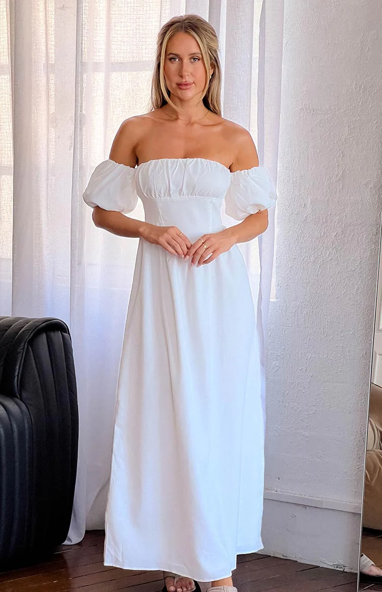 Evander White Off The Shoulder Maxi Dress - Image 8
