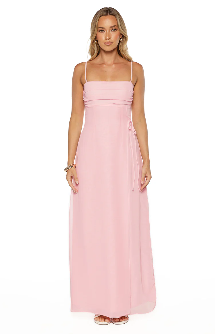 Flossie Pink Maxi Sleeveless Dress - Image 3