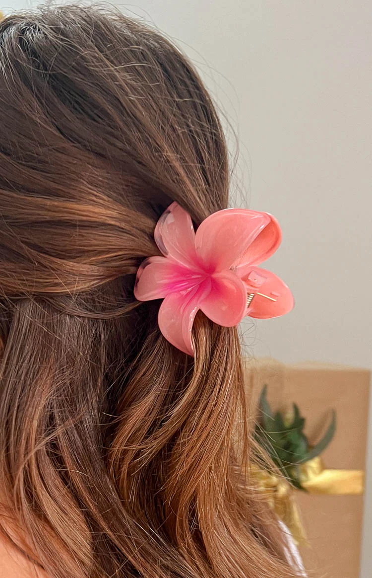 Frangipani Pink Flower Clip - Image 4