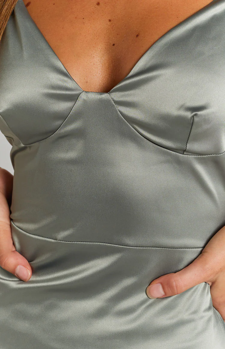 Freesia Formal Dress Khaki - Image 6