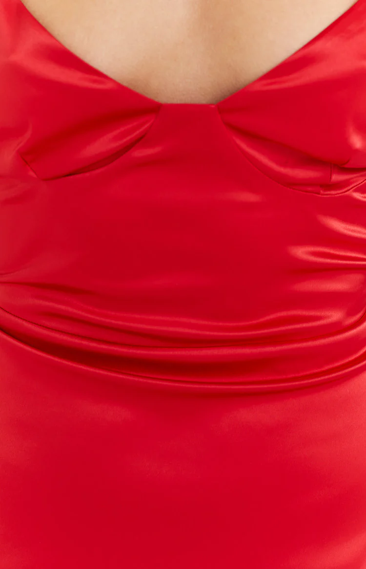 Freesia Red Formal Maxi Dress - Image 6